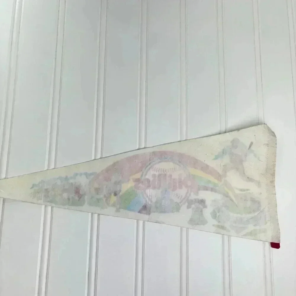 Vintage Phillies Baseball Pennant RARE Veteran's Stadium Rainbow 1970s HTF - Picture 9 of 12